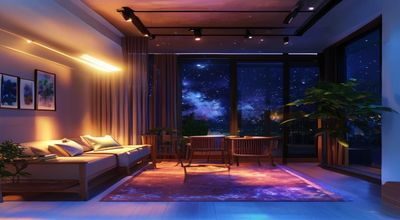 《深夜告白》系列香菱出演画面，室内暖光氛围深邃，展示星空传媒香菱的作品情感系列深度